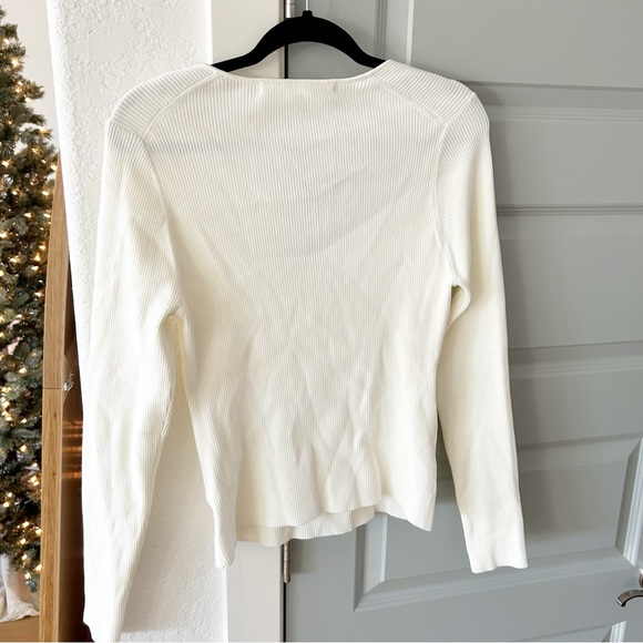 New Veronica Beard Gladys Ribbed Sweatheart Top - Picture 4 of 6